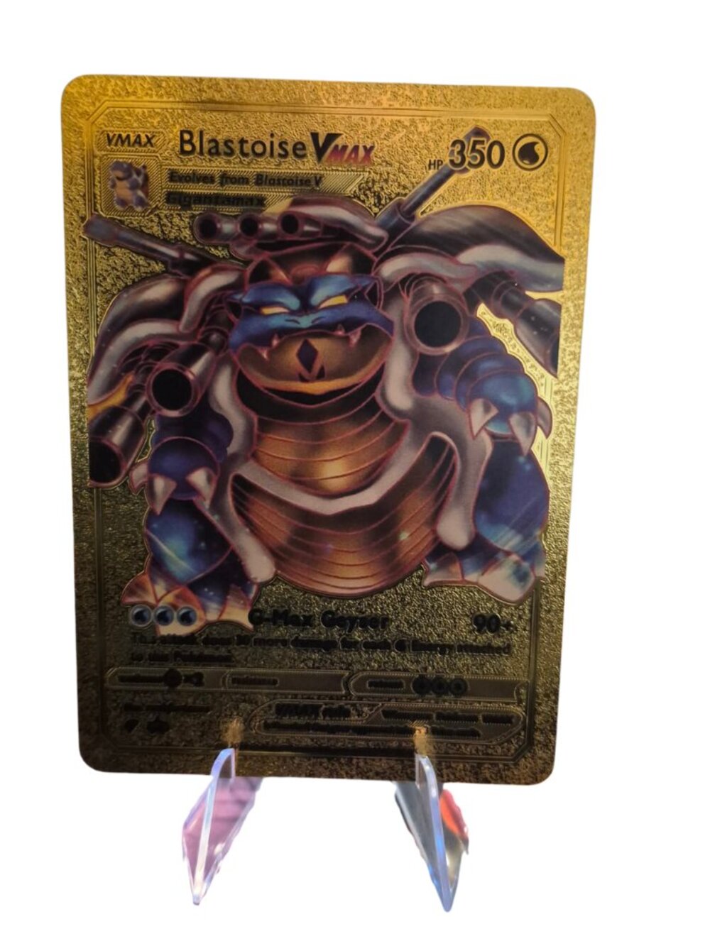 Blastoise VMAX Gold  Full Art Collectible Display Card